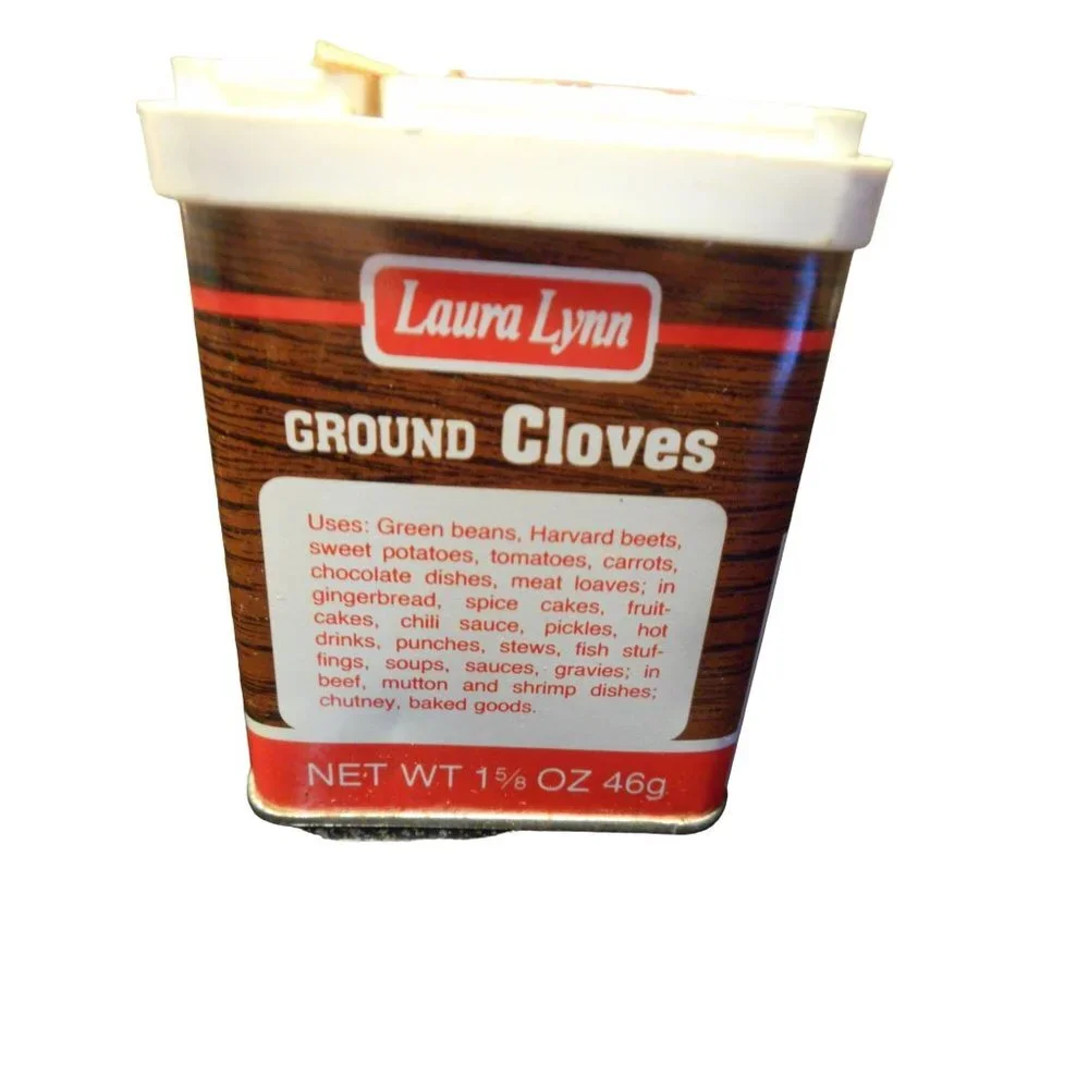 Vintage Laura Lynn Ground Cloves Spice Tin Estate Find - Picture 3 of 6